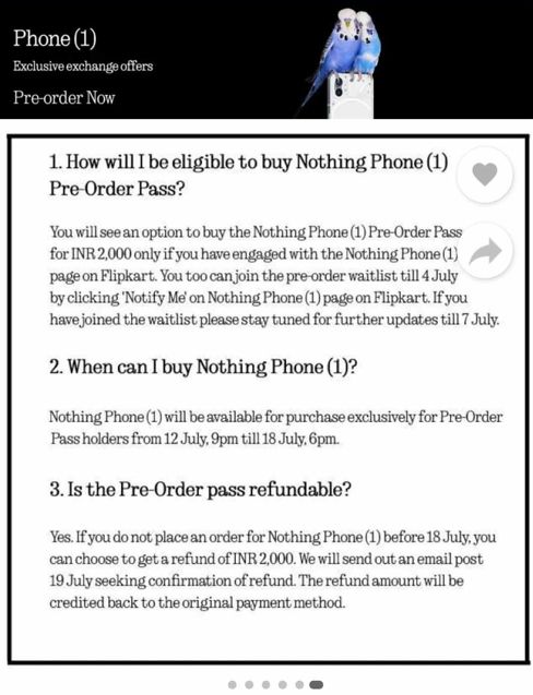 Nothing Mobile (1)  Preorder refund policy