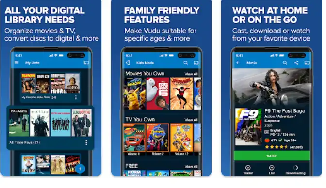 Vudu app for movies streaming