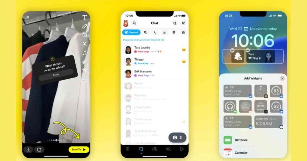 Snapchat New update available, adds Lock Screen widgets, Chat Shortcuts