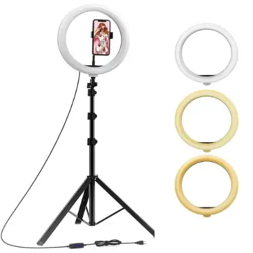 YOZTI Tripod Stand 84 Inch LED Ring Light