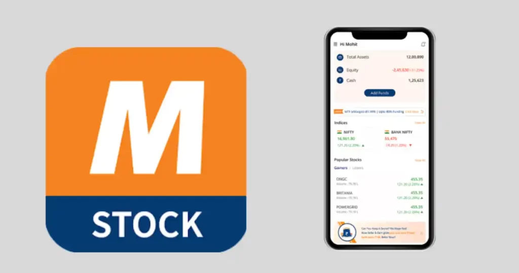 M stock logo and front screen